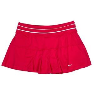 Nike Dri-Fit Pleated Mini Golf Tennis Skort Womens M Red Stretch Athletic Short